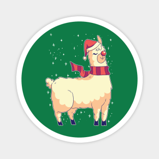 Christmas Alpaca Magnet